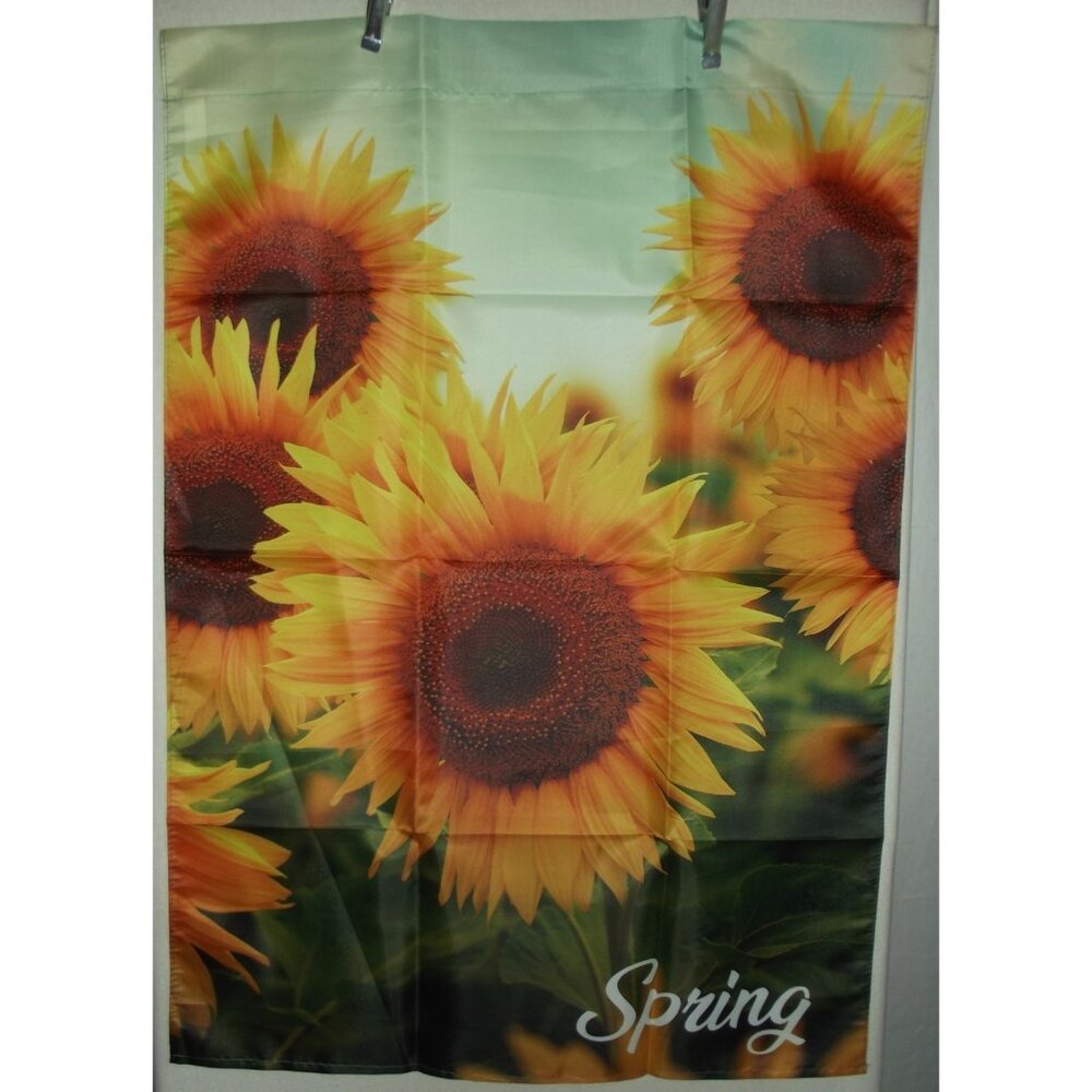 Porch Flag Sunflowers 40" x 28" Banner Spring sun flowers garden green